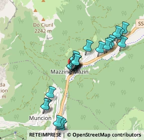 Mappa STRÈDA DE, 38030 Mazzin TN, Italia (0.82308)