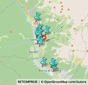 Mappa Via M. Ossi, 32046 San Vito di Cadore BL, Italia (1.225)