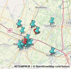 Mappa Via Adalgiso Guardasoni, 42122 Massenzatico RE, Italia (6.8745)