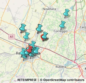 Mappa Via Ludwig Van Beethoven, 42122 Reggio nell'Emilia RE, Italia (6.72)