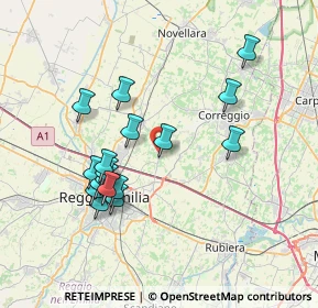 Mappa Via Ludwig Van Beethoven, 42122 Reggio nell'Emilia RE, Italia (7.08294)