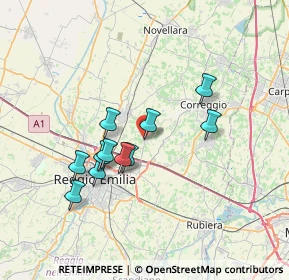 Mappa Via Ludwig Van Beethoven, 42122 Reggio nell'Emilia RE, Italia (6.07636)