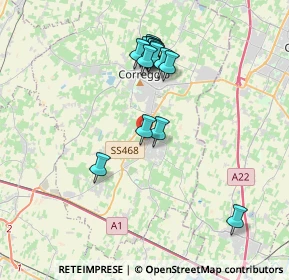 Mappa Via N. Pederzoli, 42018 San Martino in Rio RE, Italia (3.50375)