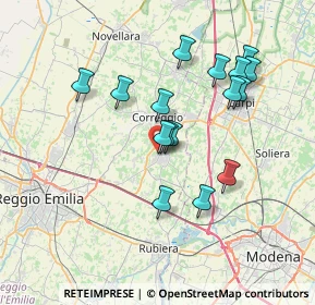 Mappa Via N. Pederzoli, 42018 San Martino in Rio RE, Italia (6.6825)