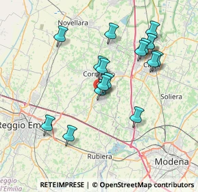 Mappa Via N. Pederzoli, 42018 San Martino in Rio RE, Italia (7.03824)