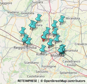 Mappa Via S. Rocco Trignano, 42018 San Martino in Rio RE, Italia (11.4225)