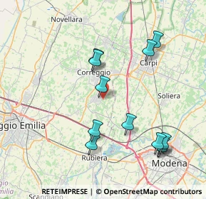 Mappa Via S. Rocco Trignano, 42018 San Martino in Rio RE, Italia (8.2875)