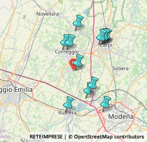 Mappa Via S. Rocco Trignano, 42018 San Martino in Rio RE, Italia (6.98167)