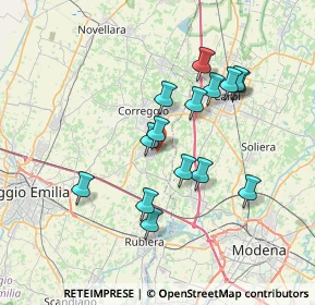 Mappa Via S. Rocco Trignano, 42018 San Martino in Rio RE, Italia (6.45933)