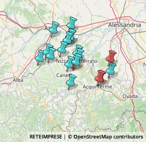 Mappa 14042 Calamandrana AT, Italia (10.45167)
