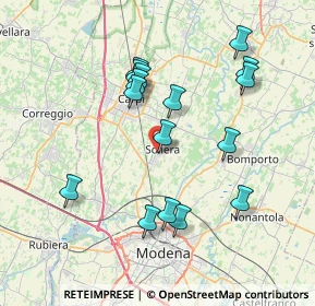 Mappa Via Gioacchino Rossini, 41019 Soliera MO, Italia (7.40563)