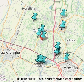 Mappa Via A. Prampolini, 42018 San Martino in Rio RE, Italia (7.30438)