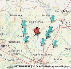 Mappa Via della Quercia, 44042 Cento FE, Italia (9.93083)