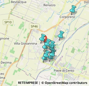 Mappa Via della Quercia, 44042 Cento FE, Italia (1.33636)