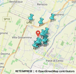 Mappa Via della Quercia, 44042 Cento FE, Italia (1.08071)