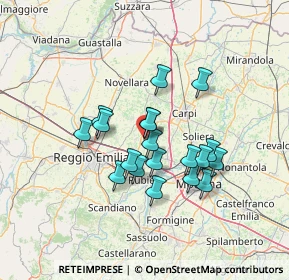 Mappa Viale dell'Industria, 42018 San Martino in Rio RE, Italia (11.06158)