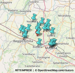 Mappa 42018 San Martino in Rio RE, Italia (10.4775)