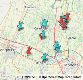 Mappa 42018 San Martino in Rio RE, Italia (8.09158)