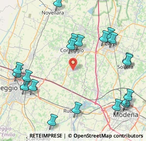 Mappa 42018 San Martino in Rio RE, Italia (10.6075)