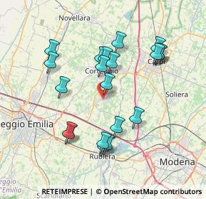 Mappa 42018 San Martino in Rio RE, Italia (7.2575)