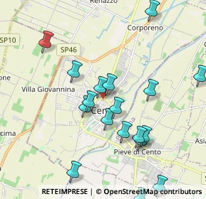 Mappa Via Breveglieri, 44042 Cento FE, Italia (2.378)