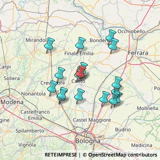 Mappa Via A. Einstein, 44042 Cento FE, Italia (12.86941)