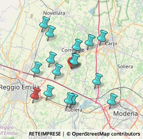 Mappa Via G. Magnanini, 42018 San Martino In Rio RE, Italia (6.82188)