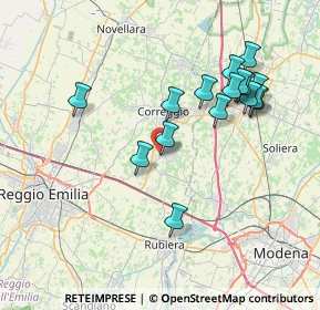 Mappa Via G. Magnanini, 42018 San Martino In Rio RE, Italia (7.53)