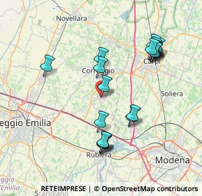 Mappa Piazza Martiri, 42018 San Martino in Rio RE, Italia (7.857)