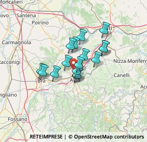 Mappa 12050 Guarene CN, Italia (8.9975)