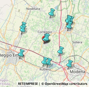 Mappa Zona Industriale, 42018 San Martino In Rio RE, Italia (7.56)