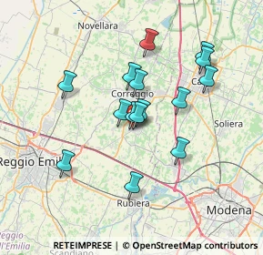 Mappa Zona Industriale, 42018 San Martino In Rio RE, Italia (6.01667)