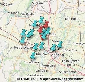 Mappa Via Aldo Moro, 42018 San Martino In Rio RE, Italia (9.61059)