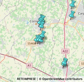 Mappa Via Aldo Moro, 42018 San Martino In Rio RE, Italia (3.46583)