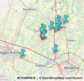 Mappa Via Vasco Scaltriti, 42018 San Martino In Rio RE, Italia (5.66167)