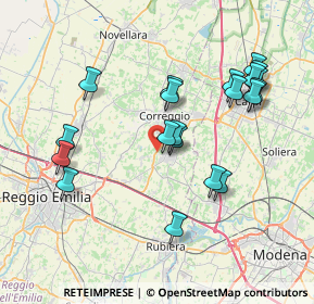 Mappa Via Confine Lemizzone, 42015 Correggio RE, Italia (7.769)