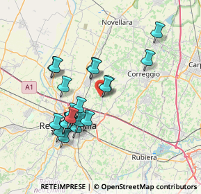 Mappa 42122 Massenzatico RE, Italia (6.7645)