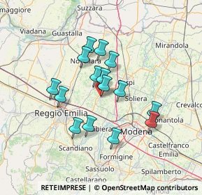 Mappa Via del Corno, 42018 San Martino In Rio RE, Italia (11.06267)