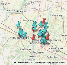 Mappa Via del Corno, 42018 San Martino In Rio RE, Italia (10.388)