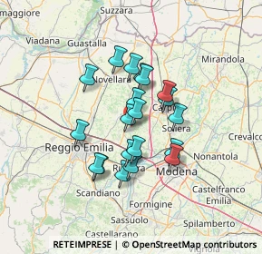 Mappa Via del Corno, 42018 San Martino In Rio RE, Italia (10.352)