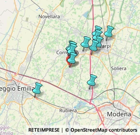 Mappa Via del Corno, 42018 San Martino In Rio RE, Italia (5.55917)