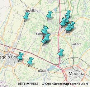 Mappa Via del Corno, 42018 San Martino In Rio RE, Italia (7.03167)