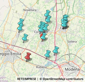 Mappa Via del Corno, 42018 San Martino In Rio RE, Italia (7.131)