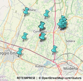 Mappa Via del Corno, 42018 San Martino In Rio RE, Italia (6.88824)