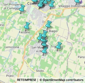Mappa Via del Corno, 42018 San Martino In Rio RE, Italia (2.17579)