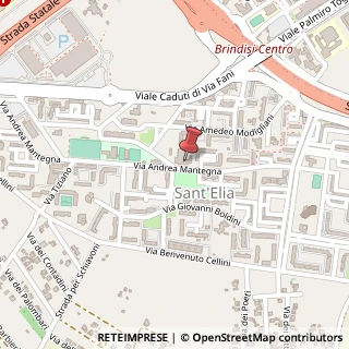 Mappa Via Andrea Mantegna, 8, 72100 Brindisi, Brindisi (Puglia)