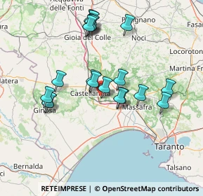 Mappa Via Cristoforo Colombo, 74018 Palagianello TA, Italia (15.1385)