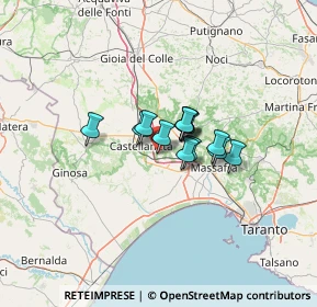 Mappa Via Cristoforo Colombo, 74018 Palagianello TA, Italia (7.51769)