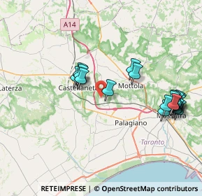 Mappa Via Cristoforo Colombo, 74018 Palagianello TA, Italia (8.892)