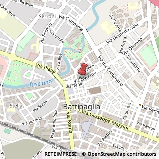 Mappa Via Olevano, 37, 84091 Battipaglia, Salerno (Campania)